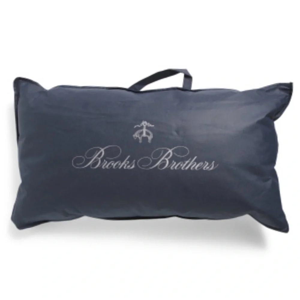 BROOKS BROTHER Queen White Made In Turkey Luxury Down Bed Pillow